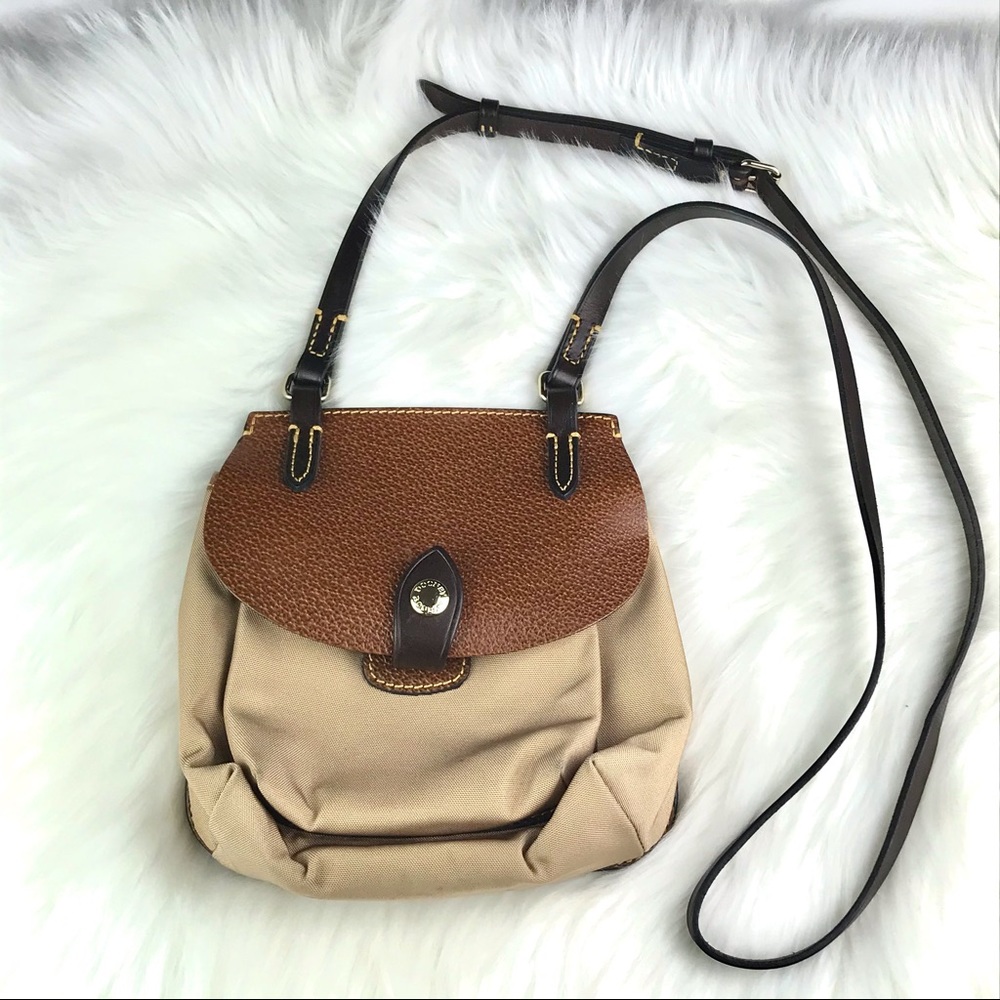 Dooney & Bourke Nylon Saddle Crossybody Tan